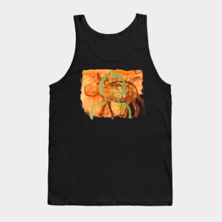 cave art inspired design, woman and animal Tank Top